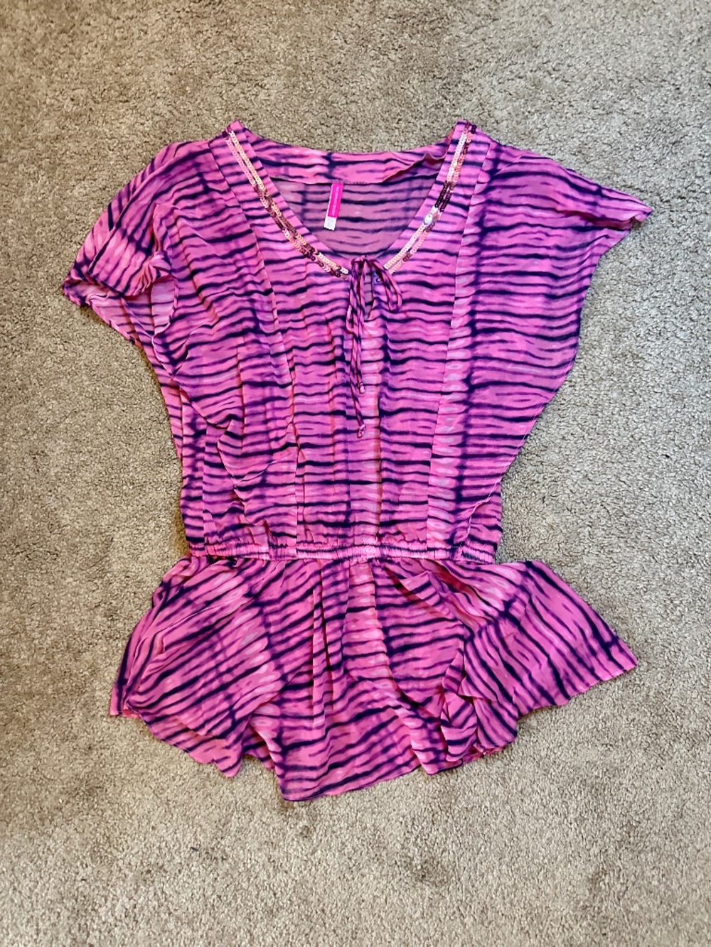 Victoria Secret PINK magenta tiger beach cover up